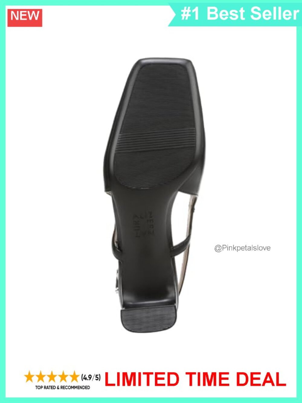 Slingback Pump Adjustable Buckle Blade Heel Square Toe Dress Shoe - Picture 5 of 6